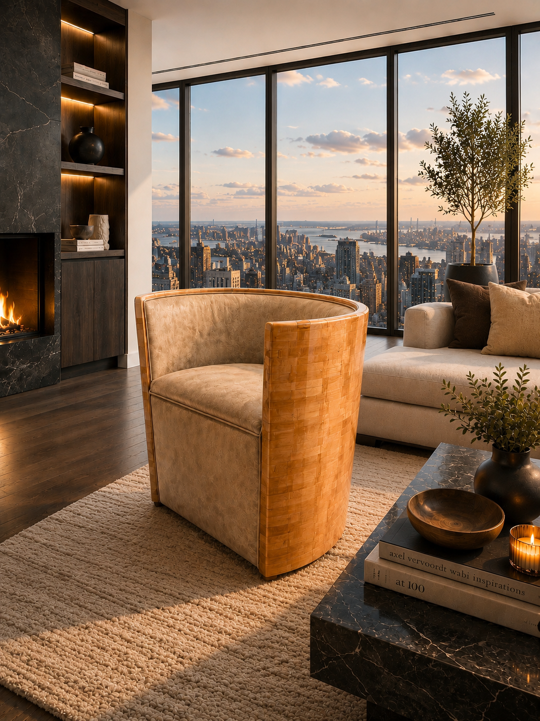 Cirque Chair in a luxury NYC penthouse living room